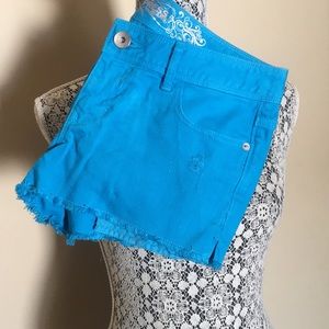 Women’s Express Low Rise Blue Shorts (4)